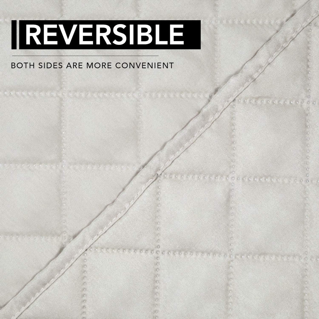 Easy-Going Oversized Recliner Cover Reversible Couch Cover Sofa Cover for Living Room Water Resistant Furniture Protector with Elastic Straps for Pets Dog (Oversized Recliner, Ivory/Ivory)