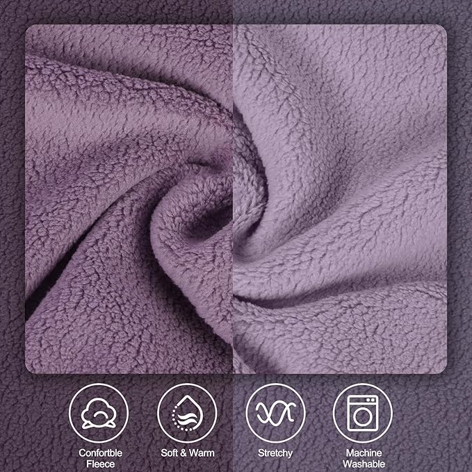 IECOii 2 Pack Large Dog Sweater Fleece - Stretchy & Comfortable, Warm & Soft Dogs Sweaters for Large Dogs Boy Girl, Pet Coats for Daily Wear, Holiday (Size XXL,Dark Purple & Light Purple)