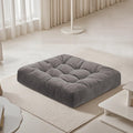 Meditation Floor Pillow 22×22 Inch 1 Pack Large Floor Cushions for Adults Square Tufted Corduroy Floor Pillows for Yoga Living Tatami Room Grey