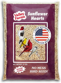 Valley Farms Whole Sunflower Hearts for Birds (15 LB) Clean Shelled Sunflower Seeds, No Mess Wild Bird Seed for Outside Feeders
