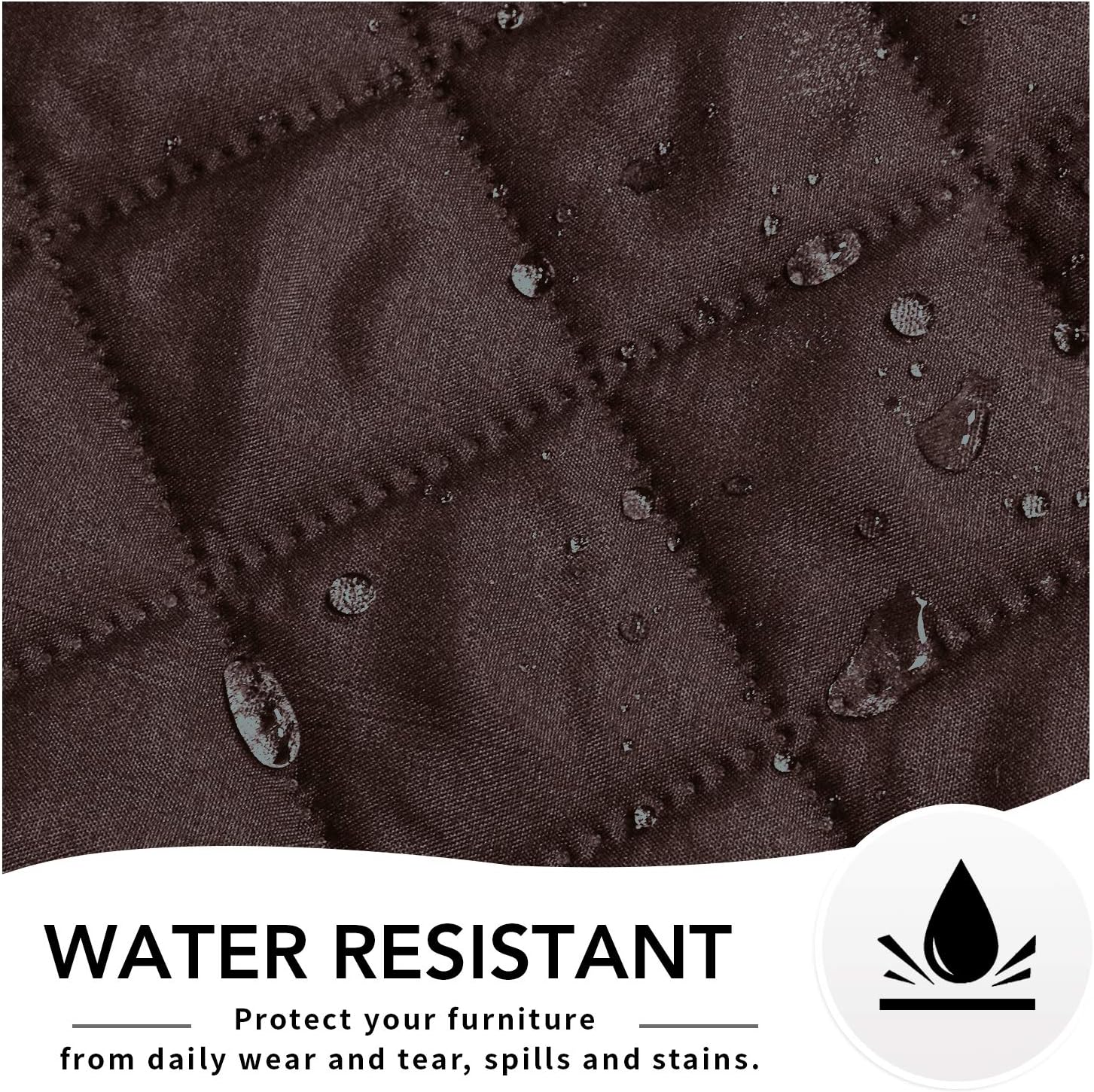 Easy-Going Oversized Recliner Cover Reversible Couch Cover Sofa Cover for Living Room Water Resistant Furniture Protector with Elastic Straps for Pets Dog (Oversized Recliner, Chocolate/Ivory)