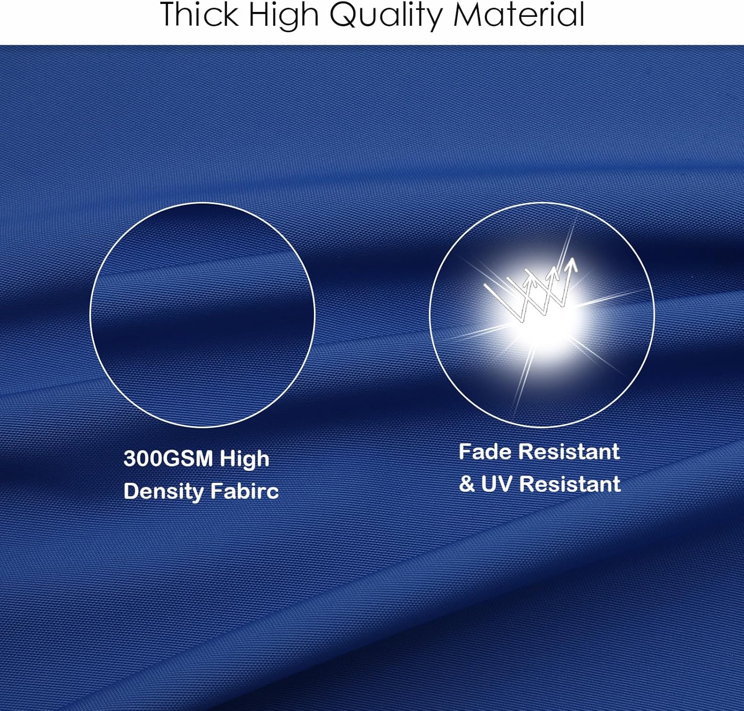 idee-home Outdoor Chair Cushions Set of 4, Thick 17" x 17" x 3" Patio Chair Cushions for Outdoor Furniture Waterproof with Ties, Seat Cushion, Patio Chair Pads Dining Chair Dark Cerulean