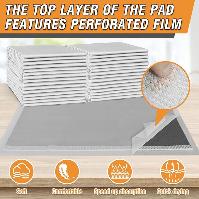 Charcoal Puppy Pads Extra Large 28"x34", 30 Count Activated Carbon Dog Pee Pads XL, Disposable Incontinence Pads for Dogs, Pet Training Pads for Doggies, Piddle Pads for Indoor & Outdoor Use