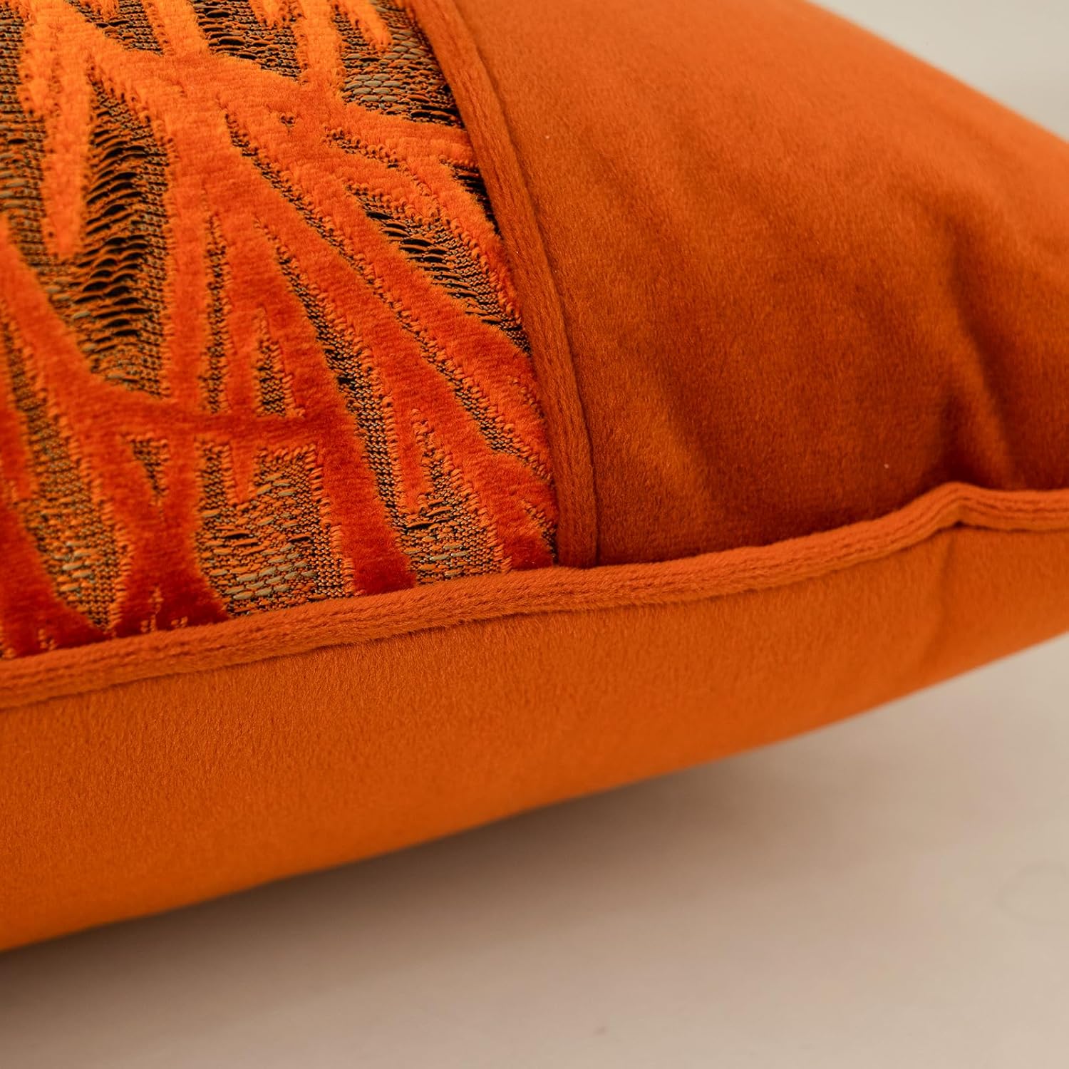 Yangest Orange Twigs Throw Pillow Cover Velvet Branches Velvet Cushion Case Neutral Pillowcase for Sofa Couch Bedroom Living Room Home Decor,20x20 Inch