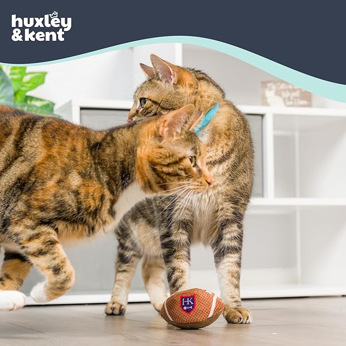 Huxley & Kent Plush Cat Toy - Interactive Catnip Toy for Cats & Kittens - Soft with Crinkle & Catnip - Fun Indoor Play - HK Football
