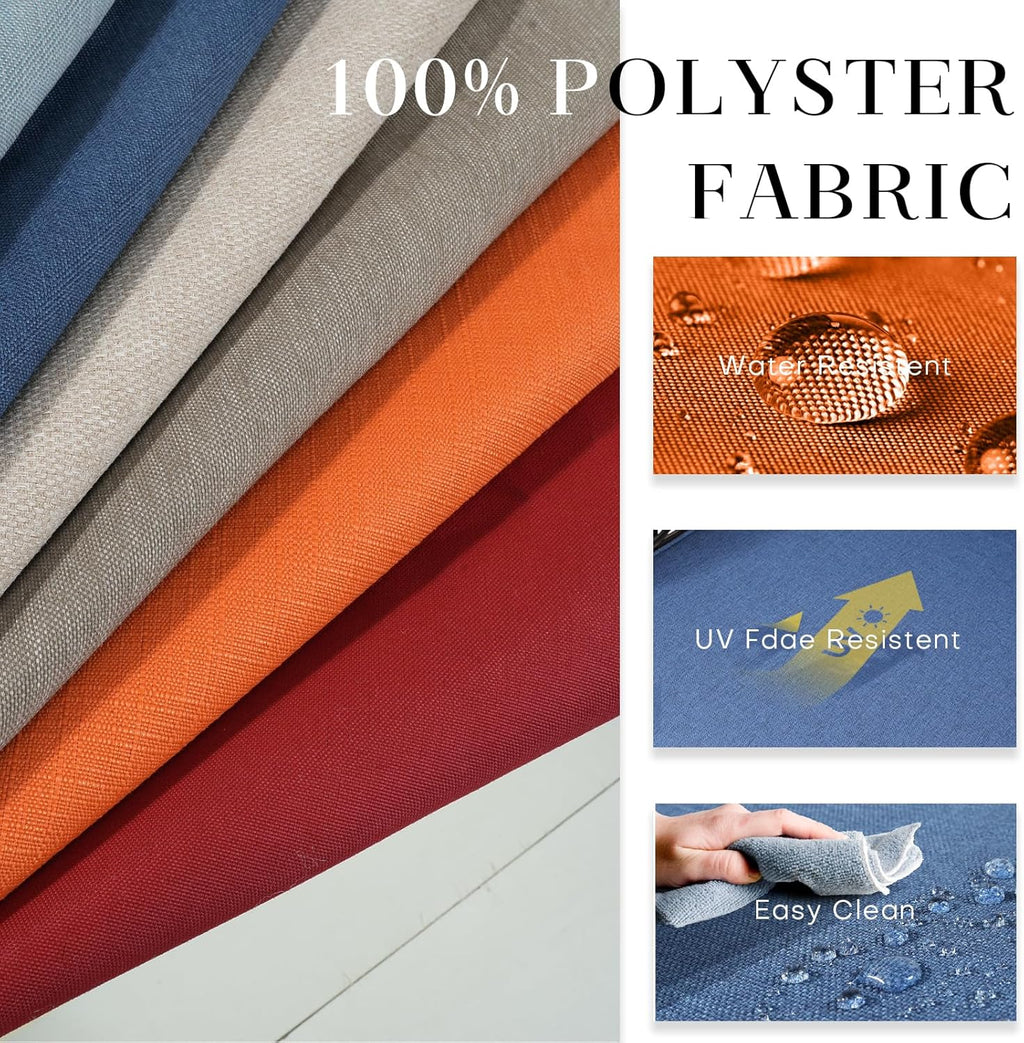 Rilyson Patio Cushions for Outdoor Furniture - 24×24 Inches High Back and Deep Seating Outdoor Cushion for Patio Chairs Sofa Couch Loveseat Water Resistant(Orange/1 Set/No Button)