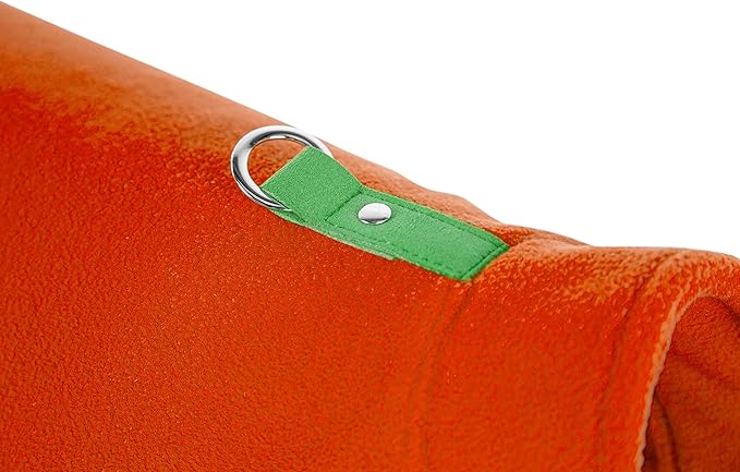 Gooby Fleece Vest Dog Sweater - Pumpkin, Small - Warm Pullover Fleece Dog Jacket with O-Ring Leash for Small to Medium Dogs