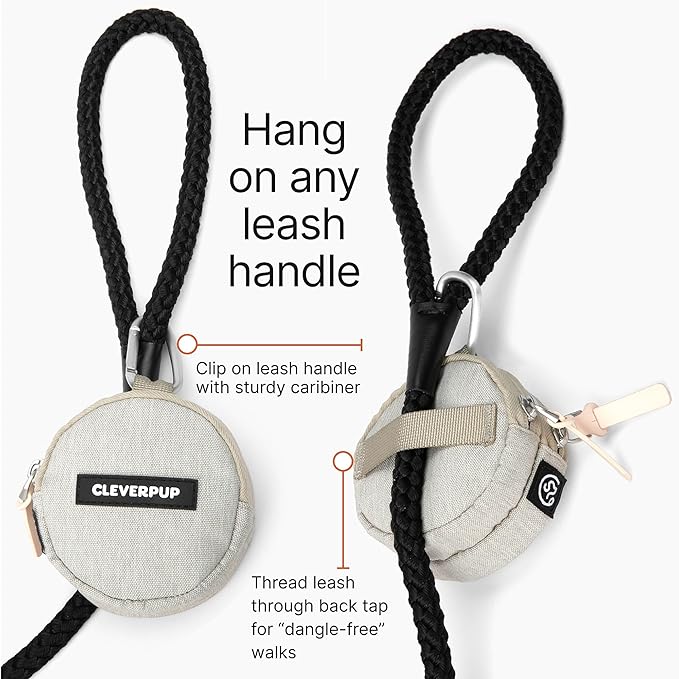 Snackpack Double Insulated Dog Treat Pouch - Holds 1.5 Cups - Dog Training and Walks Snack Bag, Two Pockets for Dry or Wet Treats, Attaches to Leash, Belt, or Bag - Graphite