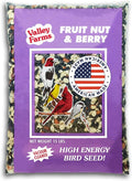 Valley Farms Fruit Nut & Berry Wild Bird Food for Outside Feeders, Bird Seed with Dried Fruit, Peanuts, Sunflower, and Safflower, High Energy Mix for Healthy Birds! (15 LBS)