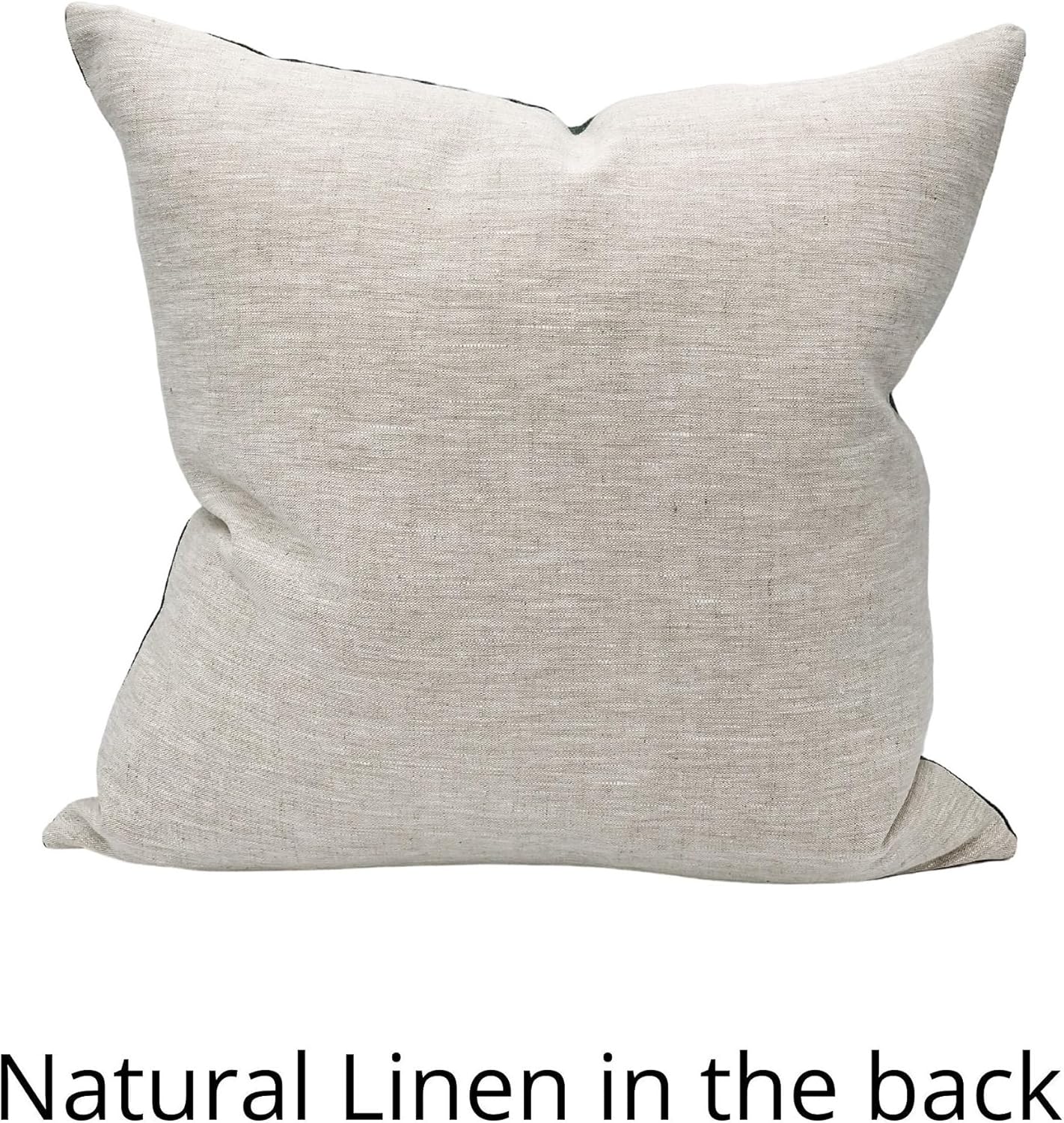 Designer Floral Print on Natural Linen Pillow Cover | Indigo Blue and Rust Brown Pillow | Boho Pillow | Decorative Throw Pillow Covers (Rust/Indigo, 24x24)