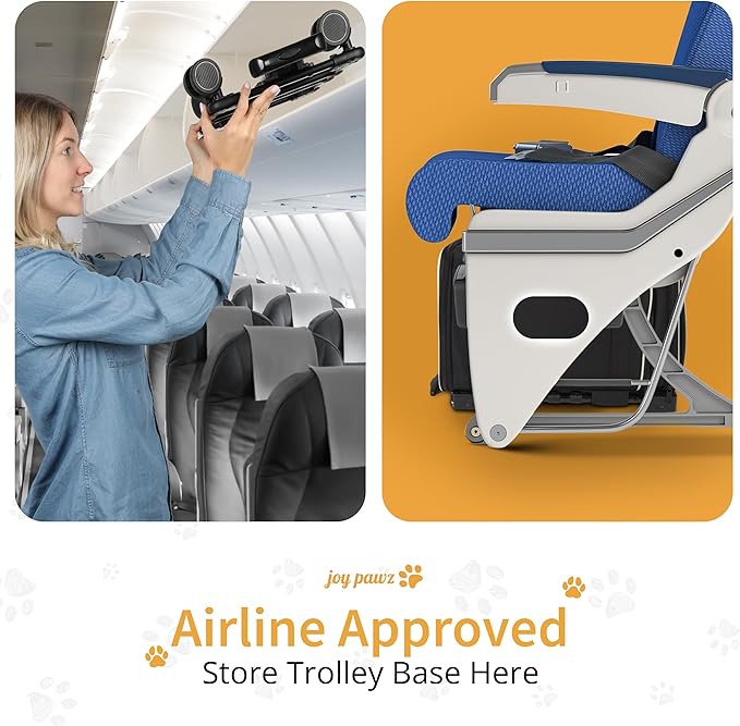 Pet Carrier for Travel - 15 LBS MAX Dogs/Cats Expandable - Airline Approved & Roomy - Premium Pets Carrier with Wheels - Cozy Soft-Lined Travel Carrier - Stylish Black Design