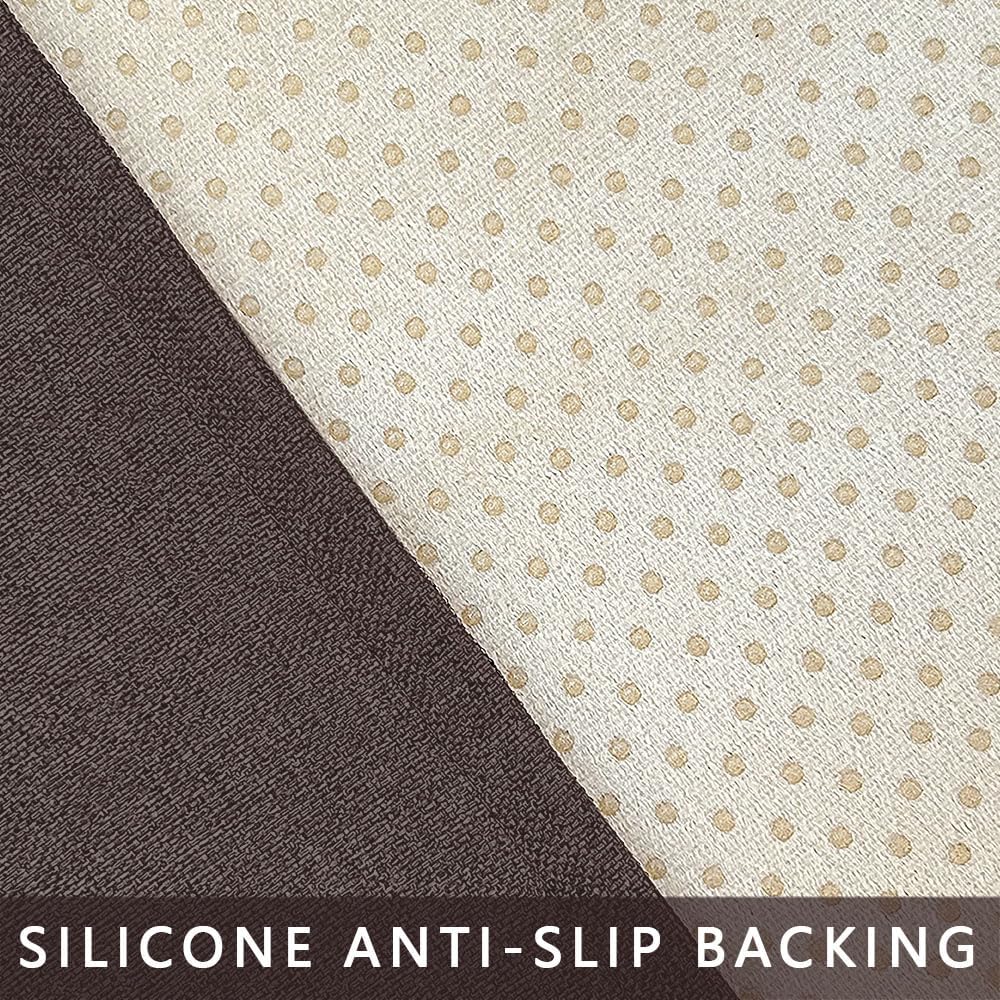 Couch Arm Covers, Anti-Slip Sofa Armrest Cover for Recliner, 2pc Washable Sofa Arm Covers, Dogs Cats Pet Scratch Proof Couch Arm Protectors, Brown, 20x24inch