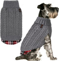 KYEESE Dog Sweater Soft Pullover Dog Sweaters for Small Dogs Male Warm Turtleneck Small Dogs Sweater with Gingham Patchwork Stretchy Knitwear Cat Clothes Comfy Pet Coat for Fall Winter Cold Weather