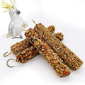4PCS Parakeet Treat,Natural Parrots Treat Sticks,Vegetable & Grain Style Sticks,Bird Treats for Cockatiel Lovebirds Budgies Myna Canary Finches Conure