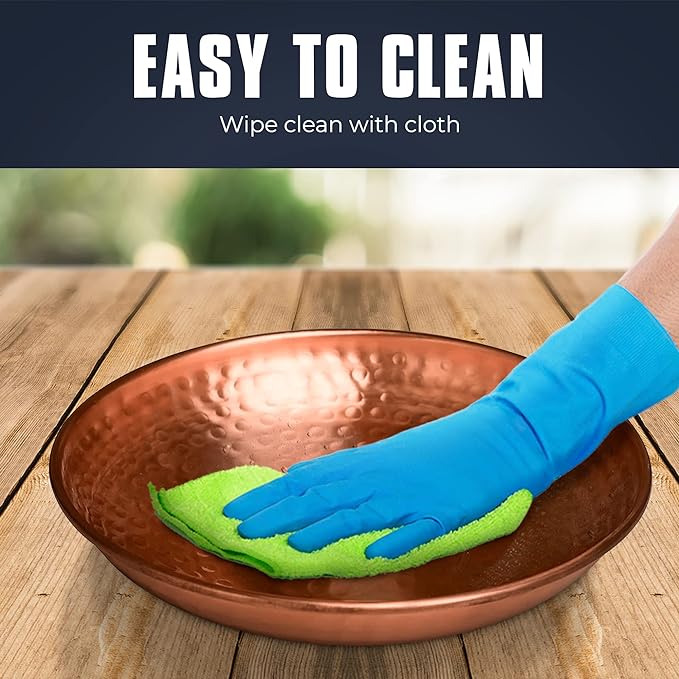 Monarch Abode Pure Copper Hand Hammered Standing Bird Bath and Feeder w/ Iron Stand, 34-inch Detachable Iron Stand Outdoor Birdbath and Birdfeeder for Garden Backyard Patio & Deck, Bird Water Feeder