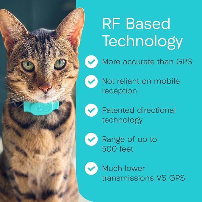 Tabcat V2 Cat & Kitten Tracker - No Monthly Subscription Fee | 2 Lightweight Homing Tags, Cases & Tracking Handset | More Accurate Than GPS | Track 2 Cats Indoors & Outdoors to 1" & 500 ft Range