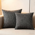 Throw Couch Pillow with Insert 18x18 Inches Set of 2 Square, Cute Modern Home Fall Decor for Living Room Sofa Bed Cushion Accent Case, Anthropologie Style Home Decor (Agate Gray #P2-15)