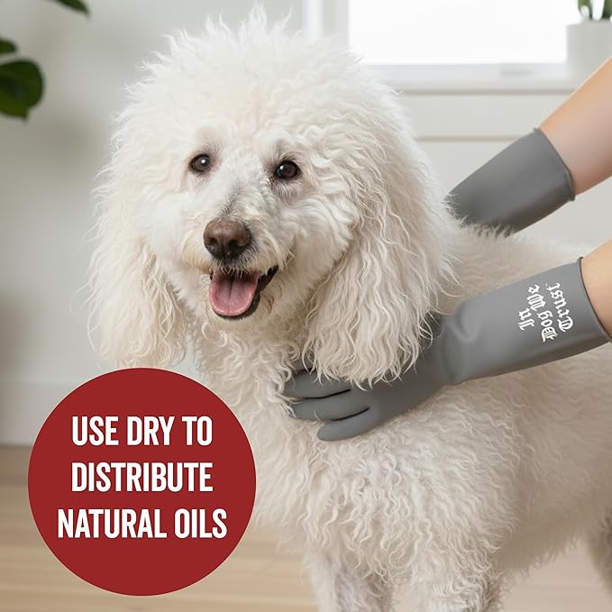 Pride and Groom DogDays Curly + Wavy The Scrub Kit - Natural Dog Shampoo with Silicone Scrubber Gloves for Low or No-Shedding Breeds with Coat Massage, Clean Ingredients, and Gentle Pet Grooming Care