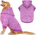 Dog Sweaters for Large Dogs Hoodie Fleece Dog Sweater Soft Clothes Sweatshirt with Pocket Hoodie for Large Dogs(Purple&XL)