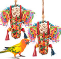 KATUMO Bird Toys Parakeet Toy Cockatiel Shredding Chew Conure Foraging Sola Enrichment for Conure Cockatiel Parakeet Lovebird Small to Medium Birds (2 Pcs)