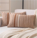 Boho Throw Pillow Covers 12x20 Inch Set of 2, Farmhouse Decorative Couch Pillow Cases, Brown Accent Pillows of Bed, Sofa Bedroom Living Room Home Decor Cushion Cover