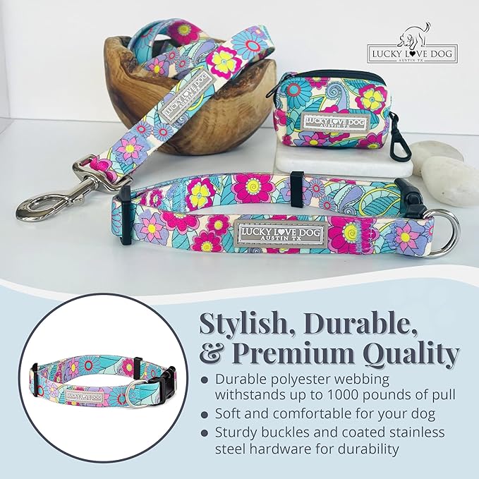 Lucky Love Dog Collars, Cute X-Small Dog Collars for Female Dogs, Part of Purchase Donated to Rescue, Caroline, Extra Small