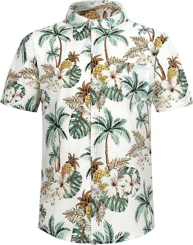 Hawaii Dog Shirt, Pet Summer T-Shirts Dog Style Floral Breathable Cool Clothes Hawaiian Shirts for Small Dogs and Cats Owner and Pet Shirts are Sold Separately