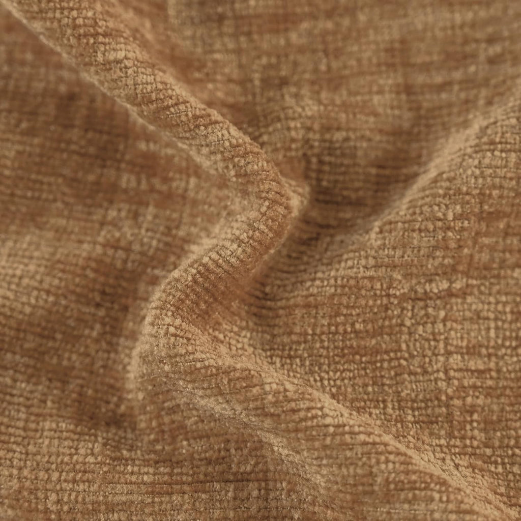 CaliTime Throw Pillow Covers Decorative 20 X 12 Inches Pack of 2 Cozy Solid Dyed Soft Chenille Cushion Cases with Pom Poms for Couch Sofa Bed Living Room Home Apricot Brown