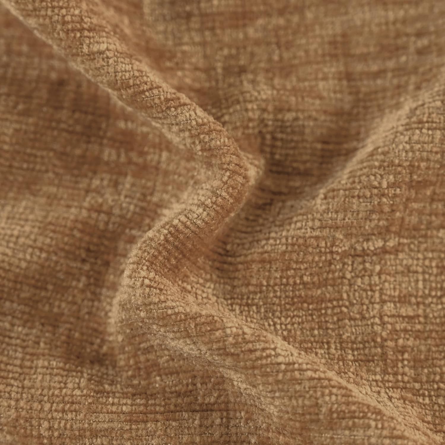 CaliTime Throw Pillow Covers Decorative 20 X 12 Inches Pack of 2 Cozy Solid Dyed Soft Chenille Cushion Cases with Pom Poms for Couch Sofa Bed Living Room Home Apricot Brown