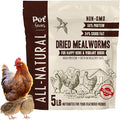 Dried Mealworms for Chickens, Birds, Hamster, Reptile and Turtle - Premium Non-GMO Treats with 55% Protein for Laying Hens - Organic Food for Wild Bird, Bluebirds, Robins, Cardinals. 5 Lb