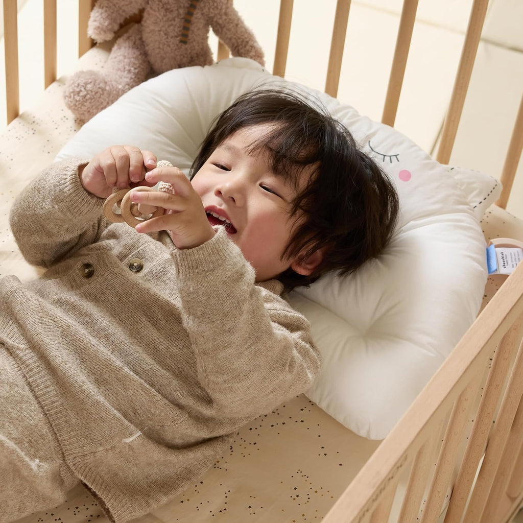 Choc chick Toddler Pillow,20X14inches Machine Washable Soft Hypoallergenic Kids Pillows,Child Cute Animal Perfect Toddler Pillows for Sleeping 2 Year Old (Cat)