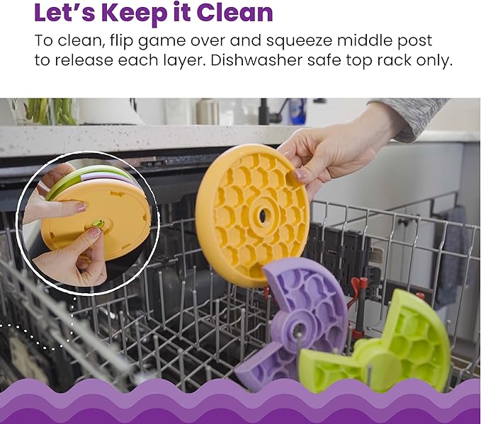 Catstages Kitty Lickin' Layers 3-Tier Interactive Cat Slow Feeder Treat Puzzle Toy, Dry or Wet Food, Mental Stimulation, Foraging, 6.6 inches, 80+ Compartments