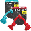 Playology Dog Toys | Dri-Tech Rope Toy Tug of War Rope for Aggressive Chewers (Value 2-Pack) | Medium Peanut Butter/Beef Scented Toys - Easy to Clean and Made from Non Toxic Materials
