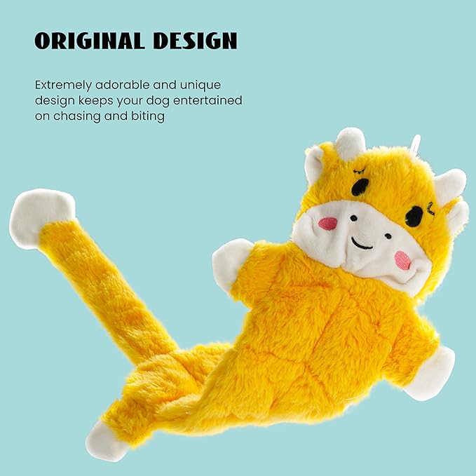 Nocciola 5 PCS No Stuffing Crinkle Dog Squeaky Toys, Durable Dog Toys for Tug of War, Tough Dog Toys for Aggressive Chewers to Keep Them Busy