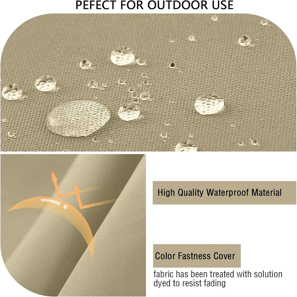 idee-home Outdoor Cushions for Patio Furniture, Outdoor Seat Cushion, Waterproof Couch Hampton Bay Deep Seat Replacement Chair Cushions for Garden Lawn Backyard Deck, 24 x 26