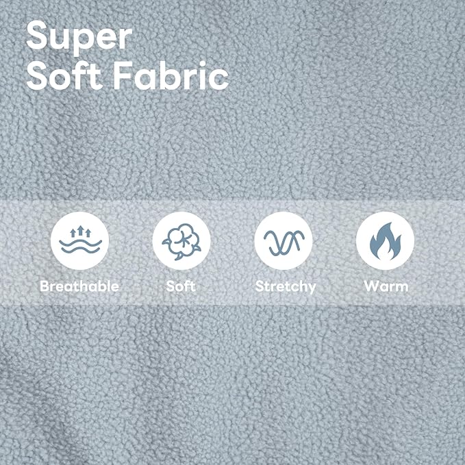 IECOii Dog Fleece Sweater for Medium Dogs, Dog Pullover Sweatshirt with Leash Hole & Reflective Stripes, Stretchable & Cozy Dogs Hoodie Windproof Hooded Sweaters for Fall Winter Walks, Blue, L