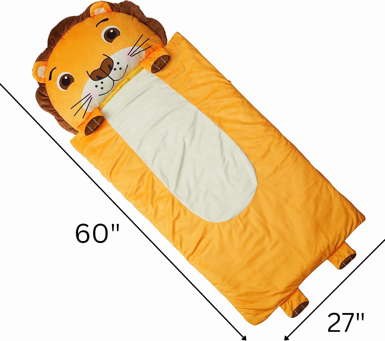 Kid's Nap Buddies Character Preschool Nap Mat, Toddler Sleeping Bag with Pillow for Daycare, Ages 3+