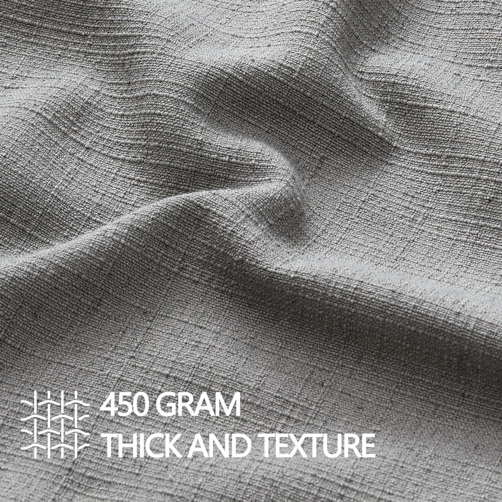 MIULEE Decorative Pillow Covers 20x20, 2 Pack Boho Farmhouse Neutral Throw Pillows for Couch, Thick Textured Modern Linen Cushion Cases Sofa Bed Living Room Home Decor, Grey