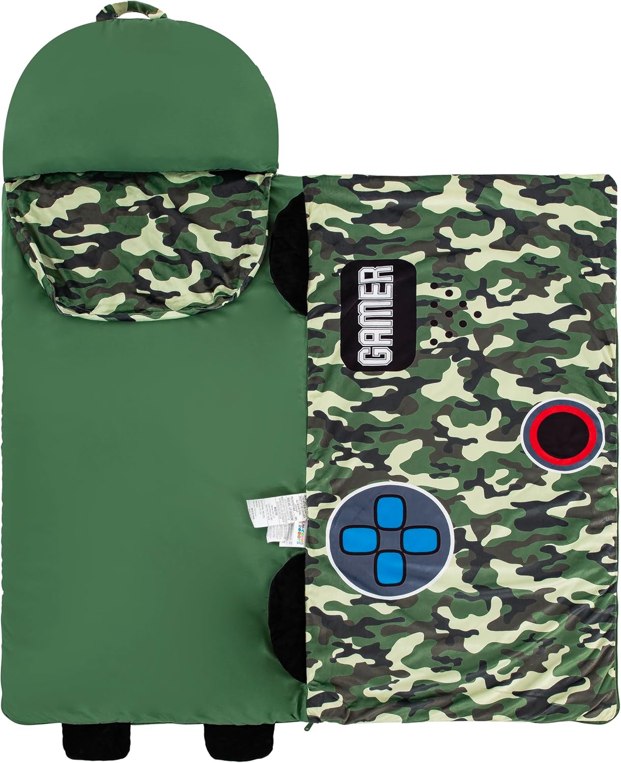 Kid's Nap Buddies Character Preschool Nap Mat, Toddler Sleeping Bag with Pillow for Daycare, Ages 3+