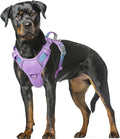 BARKBAY No Pull Dog Harness Large Reflective Dog Harness with Front Clip and Easy Control Handle for Walking Training Running with ID tag Pocket(Lavender Sky,XL)
