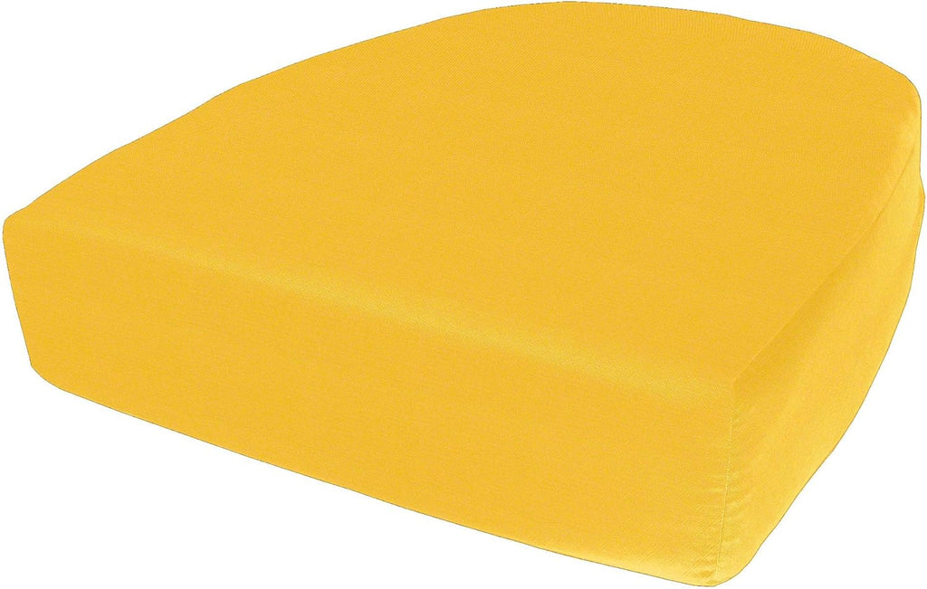 Cushion Source Rounded Back Seat Cushion, 19.5" x 20" x 5" deep Indoor and Outdoor Durable seat Cushion Made with Fade Resistant Sunbrella Fabric, Hidden Zipper, Sunbrella Sunflower Yellow