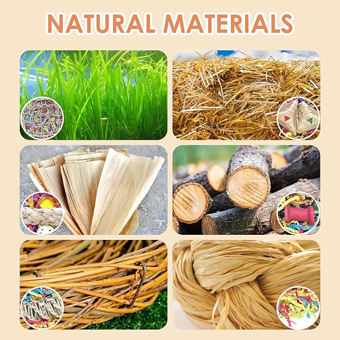 Bird Toys For Cockatiels, Tyotrbs Bird Toys For Conures Parakeet Toy BirdsToy For Parrots Birds Foraging Toy ParrotToys BirdCage Accessories Lovebird Cage Accessories for Small Birds