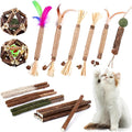 Catnip Chew Toys for Cats, 24 Pack Cat Toys with Silvervine Sticks, Natural Silvervine Stick Cage Balls & Bell Balls for Indoor Cats