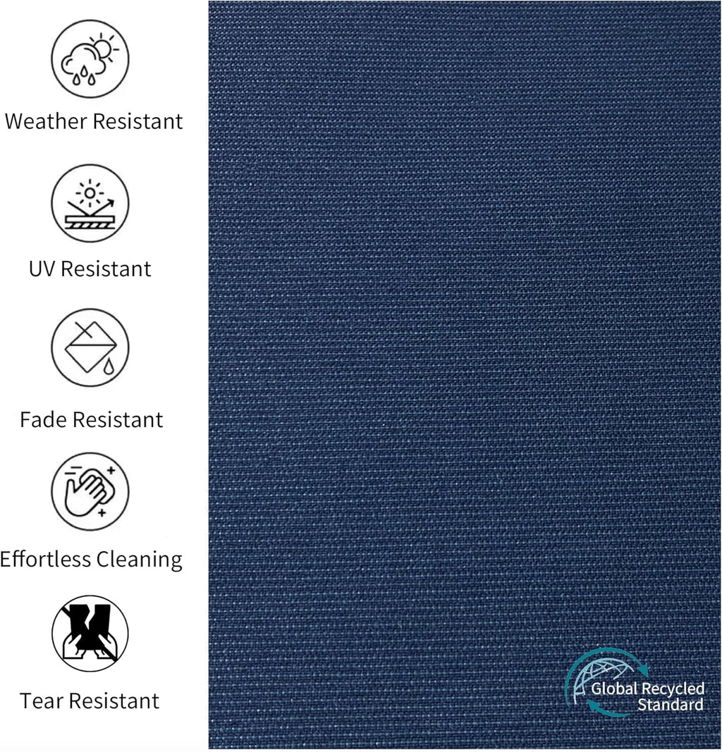 Outdoor 22x24 Inch Deep Seat Patio Cushion Set Outdoor Chair Cushions with Fade Resistant and Removable Cover for with Most Patio Furniture and homedepot Furniture Navy 2Sets