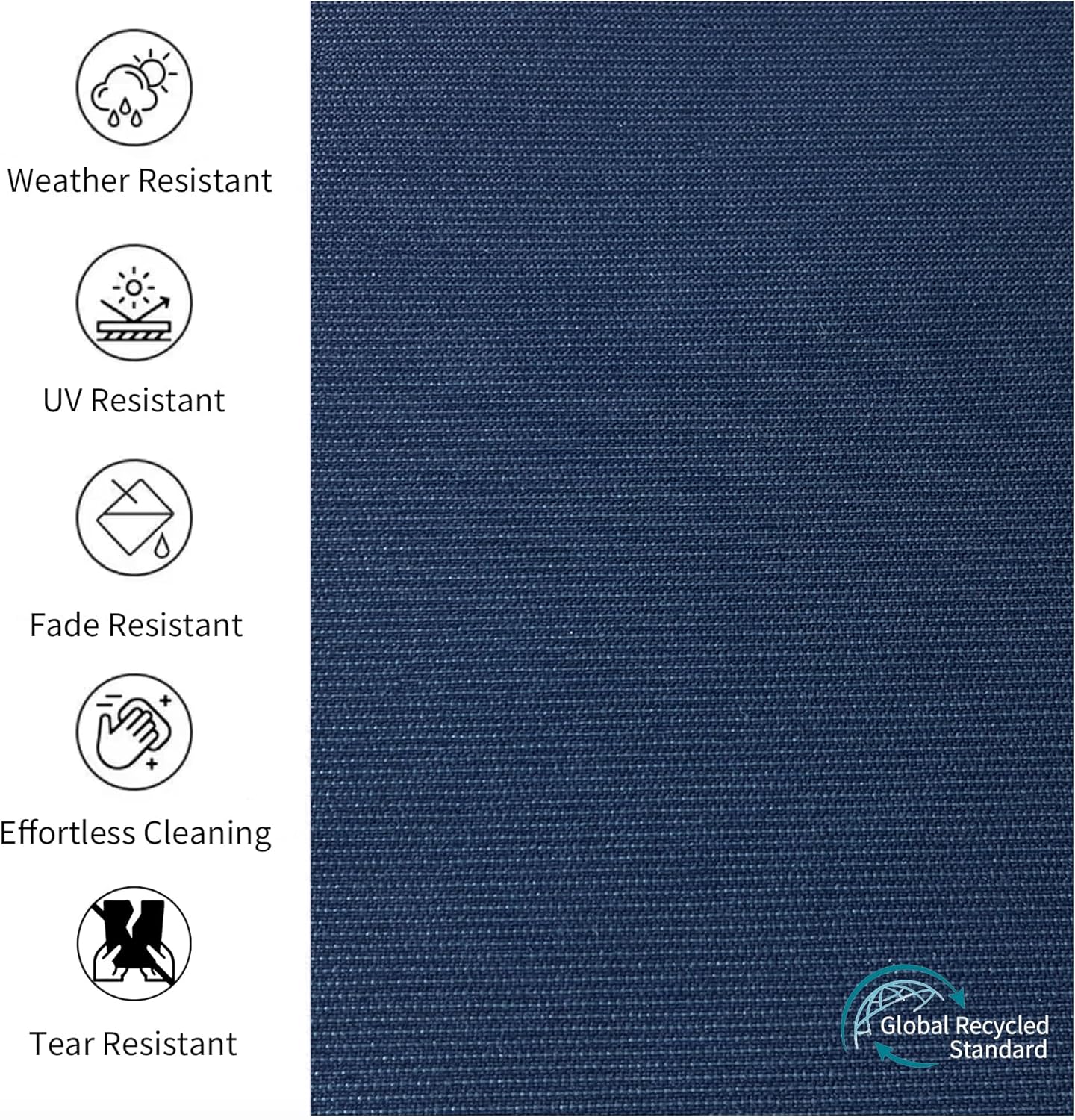 Outdoor 22x24 Inch Deep Seat Patio Cushion Set Outdoor Chair Cushions with Fade Resistant and Removable Cover for with Most Patio Furniture and homedepot Furniture Navy 2Sets