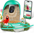 HIXX Smart Bird Feeder with Camera, AI Identify Birds & Auto Capture, 2K HD Live Camera Birdwatching with Color Night Vision for Bird Lovers Gifts (Pea Green)