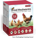 Organic Dried Mealworms for Chickens 5 LB Natural Non-GMO Mealworms High Protein Chickens Feed Meal Worms for Chicken Wild Birds Bluebirds Ducks Turtles Reptiles Laying Hens Treats & Food