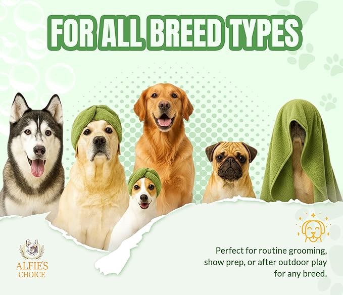 ALFIE'S CHOICE Fresh & Clean Dog Shampoo and Conditioner Set | 16 fl oz Each | Lavender & Rosemary | Deep Cleansing for Smelly Dogs | Deodorizing & Odor Control