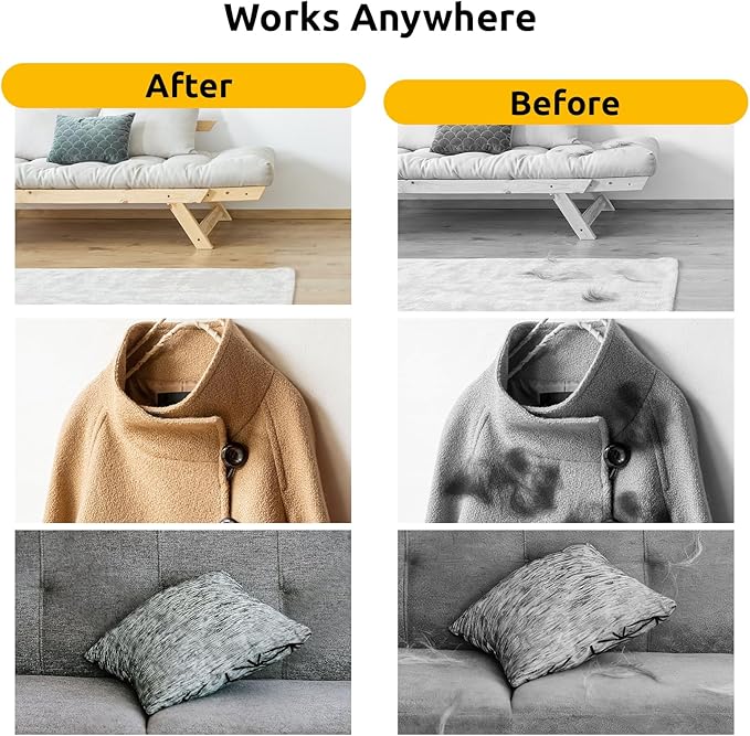 SAWMONG 2Pcs Pet Hair Removal Glove, Pet Hair Remover Glove for Dogs & Cats with Thumb Hole for Better Fit, Reusable Pet Hair Removal Tool for Couch,Clothes, Carpet, Curtain