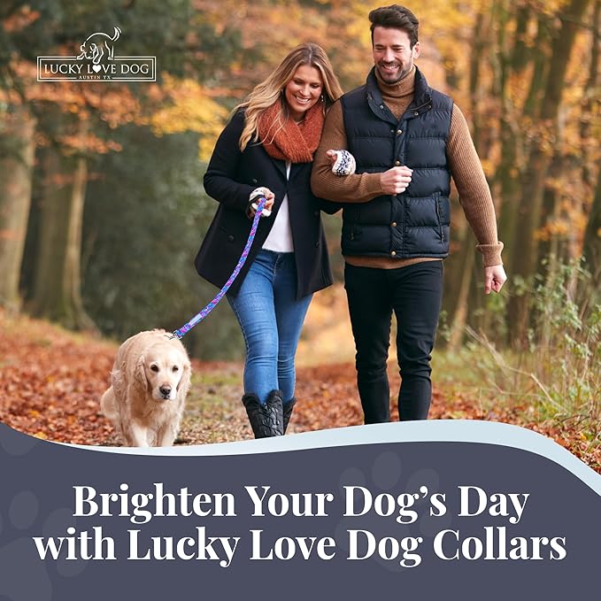 Lucky Love Dog - Adjustable Dog Collar with Easy Click Buckle for Small to Large Dogs, Durable, & Comfortable Collar for Male & Female Dogs, Pet Collar for Puppies & Adult Dogs - Zuzu, Small